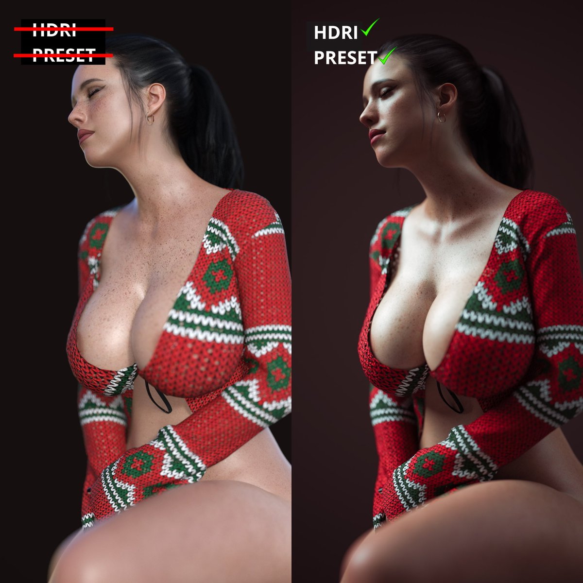 Daz Studio tutorial best quality for beginners  Female Girl Naked Sexy Hot Big Tits Big Breast Render Perfect Body