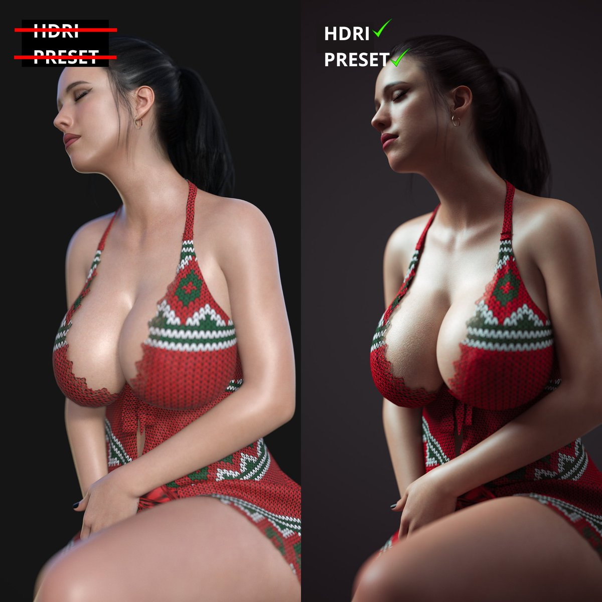 Daz Studio Tutorial Best Quality for Beginners ❤️  Female Girl Naked Sexy Hot Big Tits Big Breast Render Perfect Body