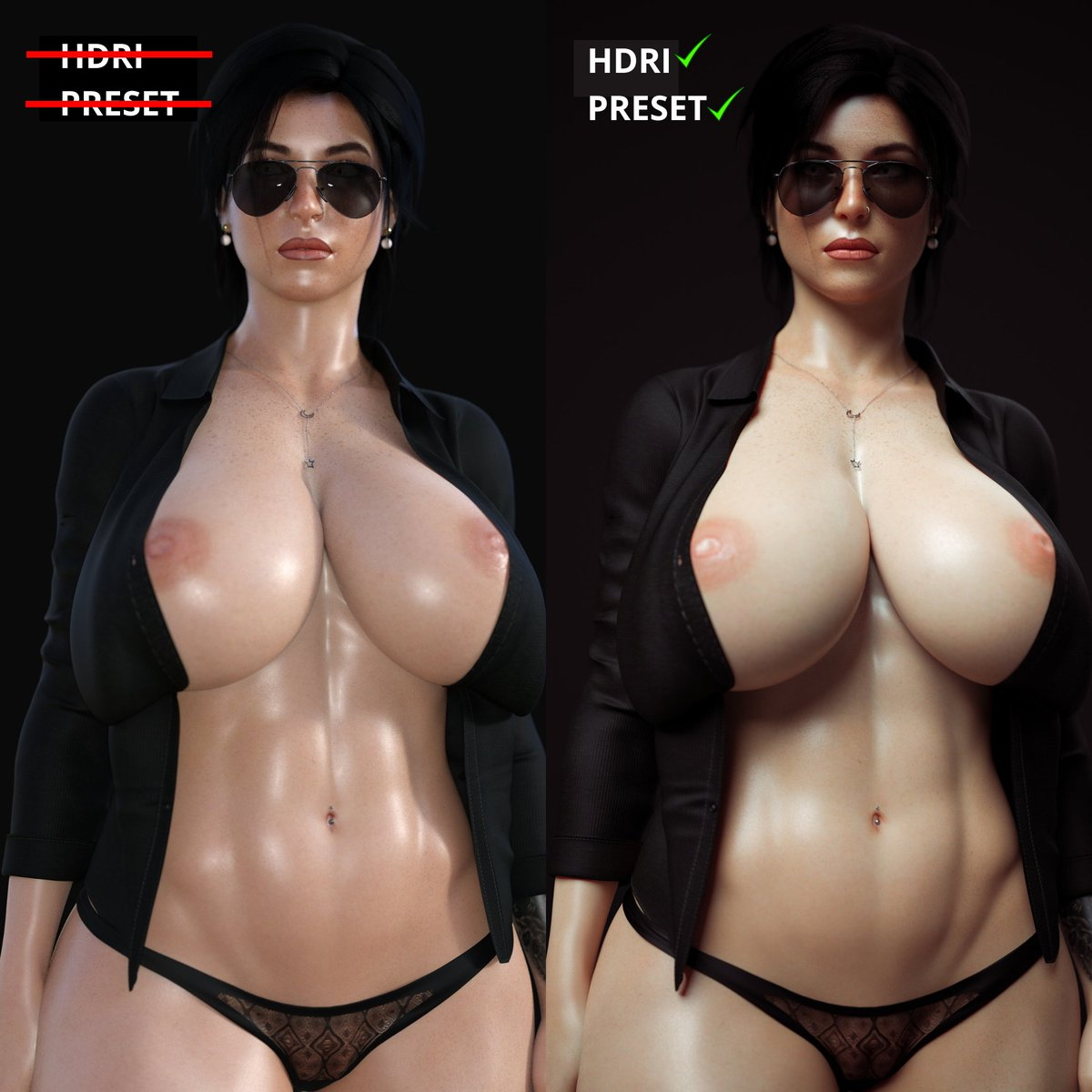 Better Skin and Render Quality Tutorial for Daz3D Studio  Female Girl Naked Sexy Hot Big Tits Big Breast Render Perfect Body