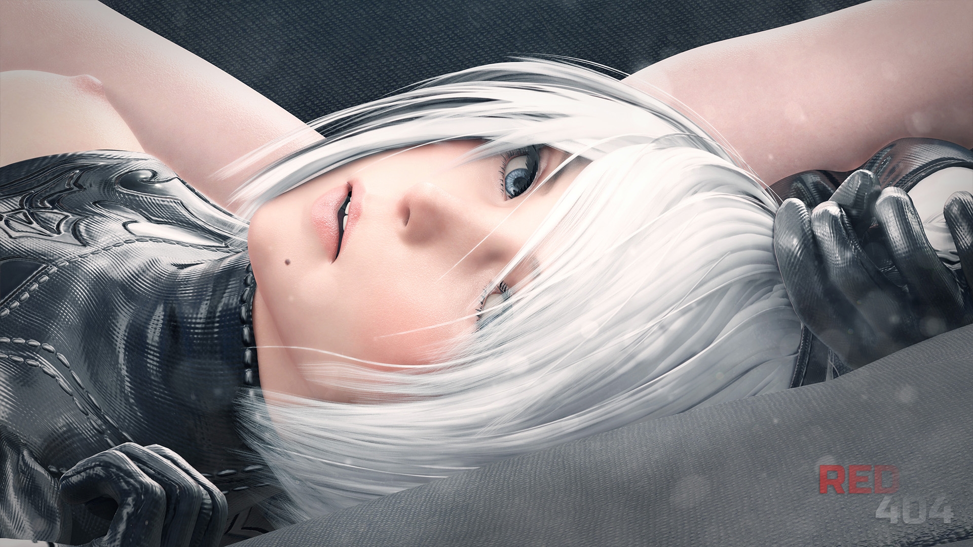 2B couch Yorha2b Nier Automata Nier (series) Pussy Pink Pussy Pose 3d Girls Blue Eyes White Hair 2