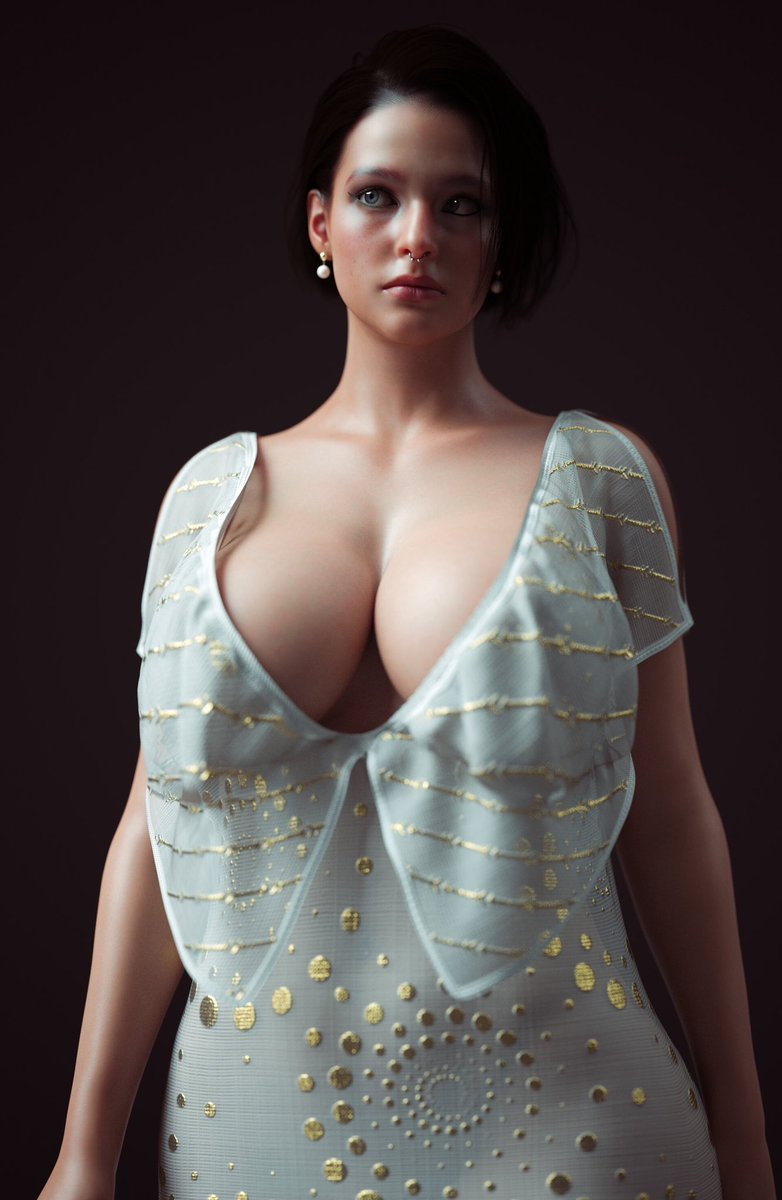 Making of  Female Girl Naked Sexy Hot Big Tits Big Breast Render Perfect Body