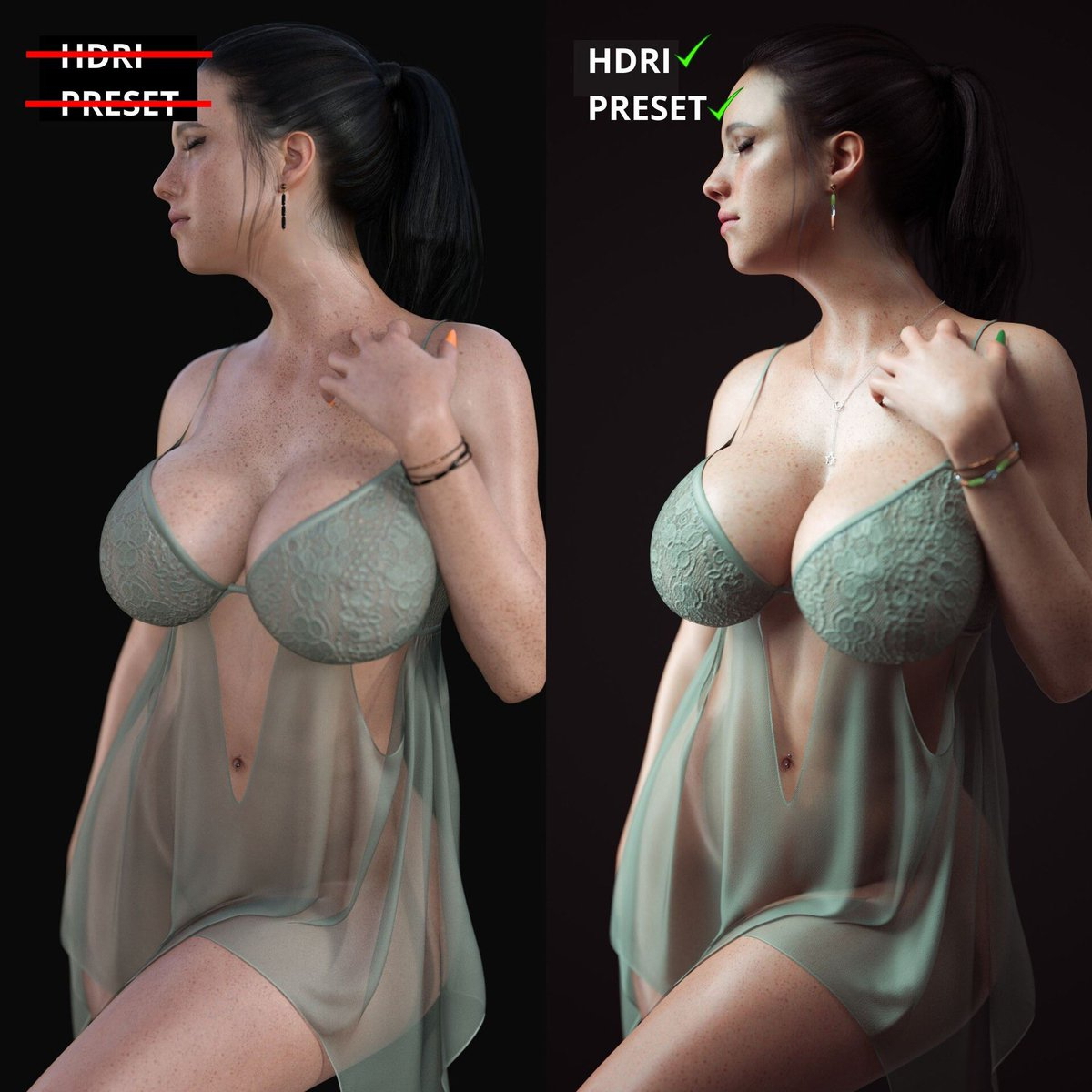 Daz Studio Tutorial Best Quality for Beginners  Female Girl Naked Sexy Hot Big Tits Big Breast Render Perfect Body