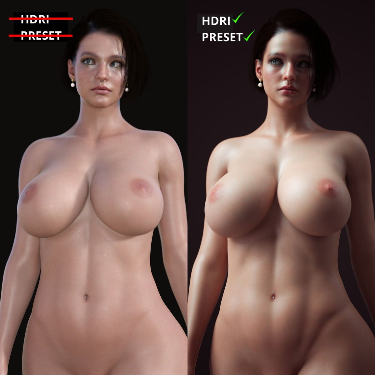 Daz Studio Tutorial Best Quality for Beginners  Female Girl Naked Sexy Hot Big Tits Big Breast Render Perfect Body