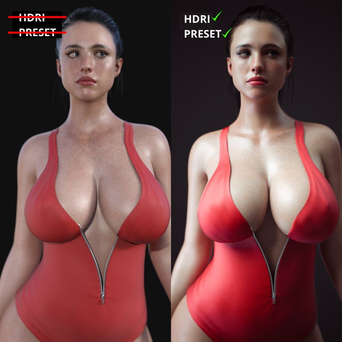 Daz Studio How to Best Daz3D Quality  Female Girl Naked Sexy Hot Big Tits Big Breast Render Perfect Body