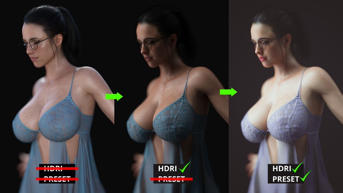 Daz Studio Best Quality Guide  Female Girl Naked Sexy Hot Big Tits Big Breast Render Perfect Body