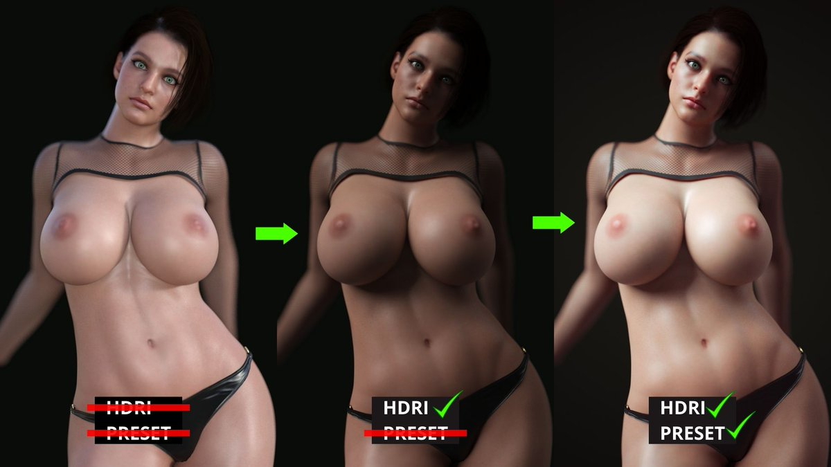 Daz Studio How to Best Daz3D Quality  Female Girl Naked Sexy Hot Big Tits Big Breast Render Perfect Body