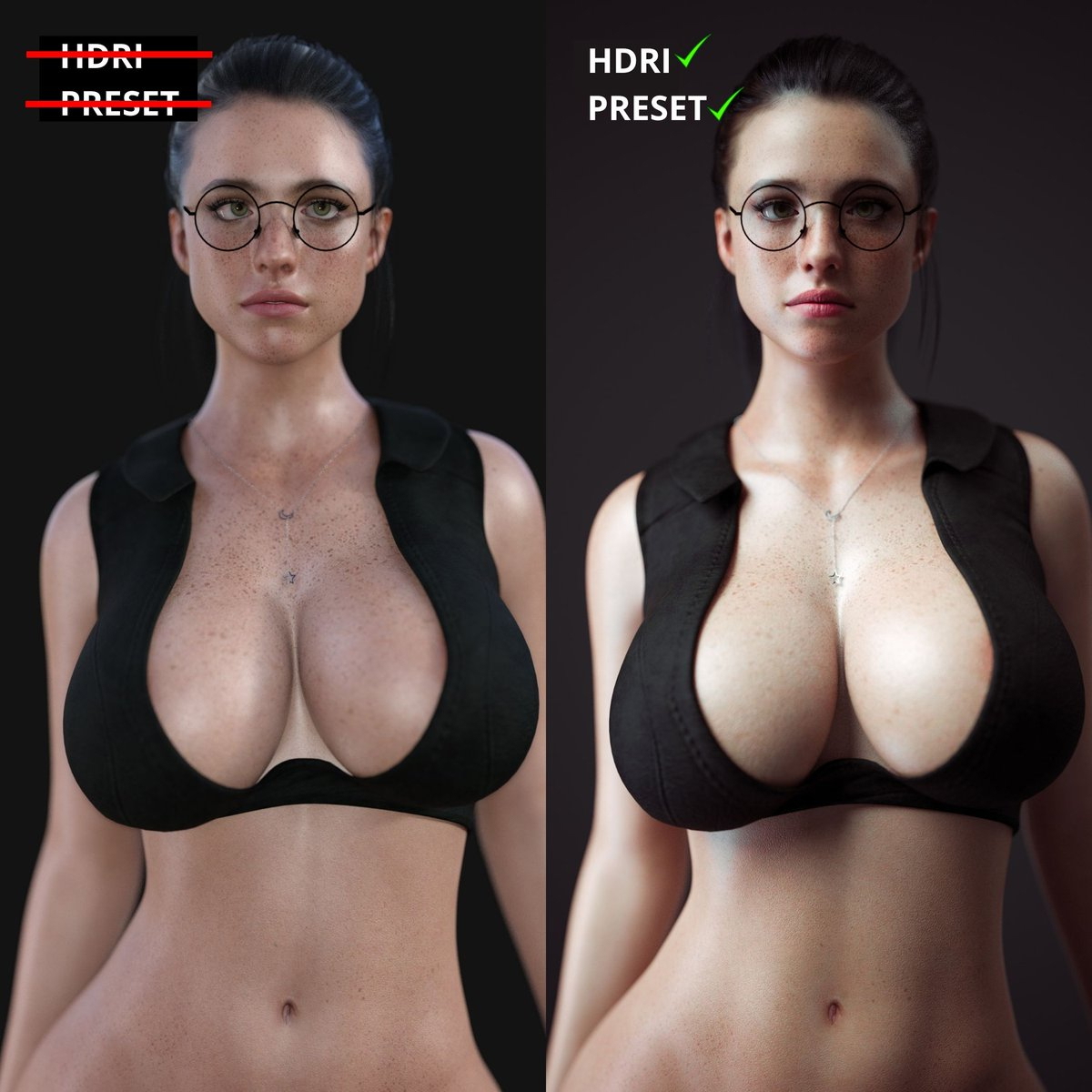 Daz Studio How to Best Daz3D Quality  Female Girl Naked Sexy Hot Big Tits Big Breast Render Perfect Body