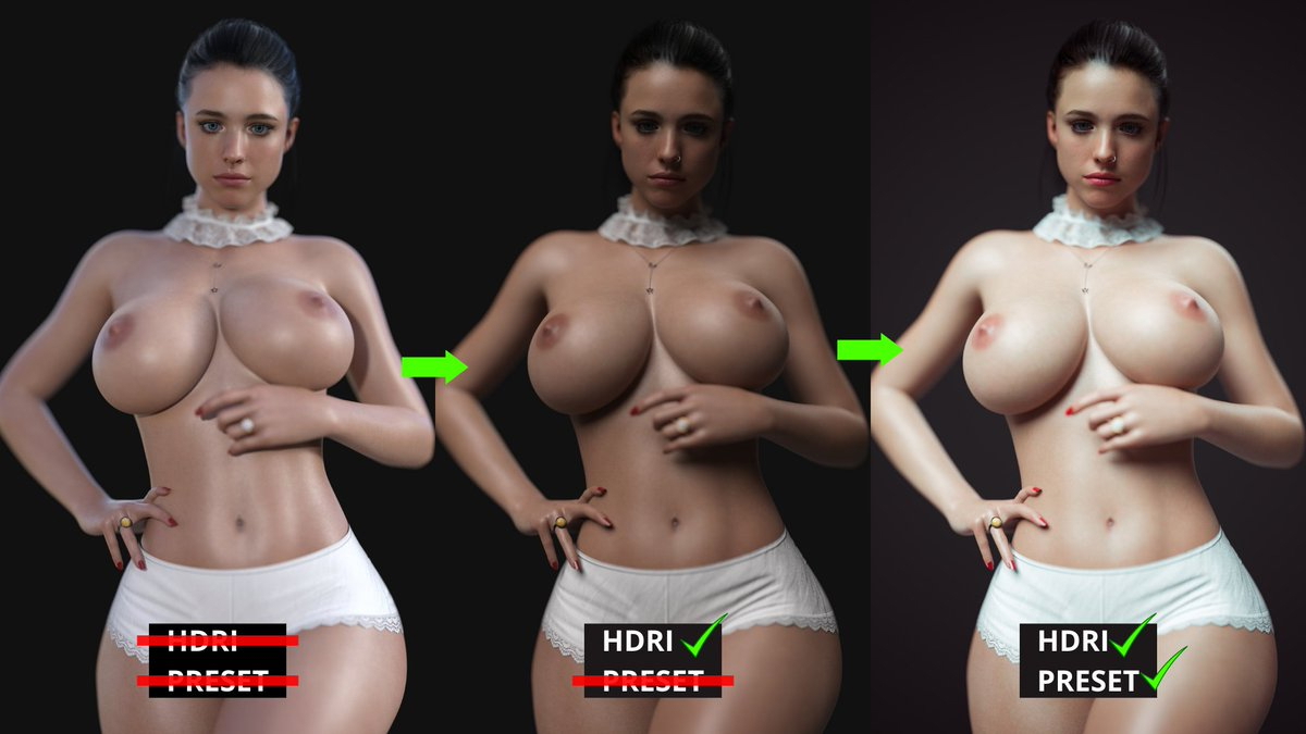 Daz Studio Best Quality Tutorial Enjoy watching Enjoy Better Render Quality products  Female Girl Naked Sexy Hot Big Tits Big Breast Render Perfect Body