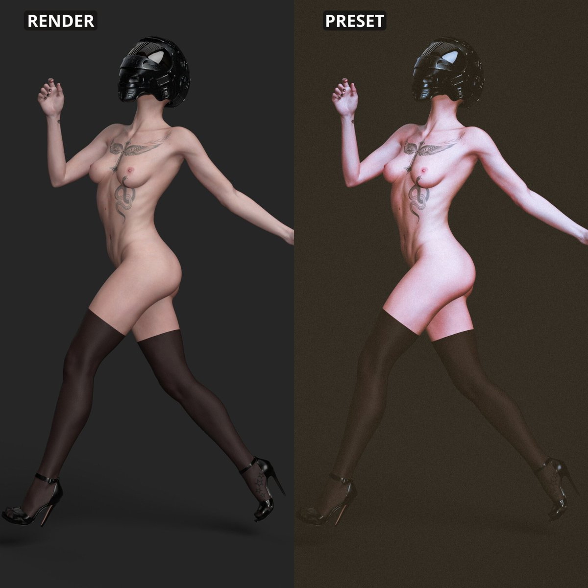 Enjoy my products for better render quality  Female Girl Naked Sexy Hot Big Tits Big Breast Render Perfect Body