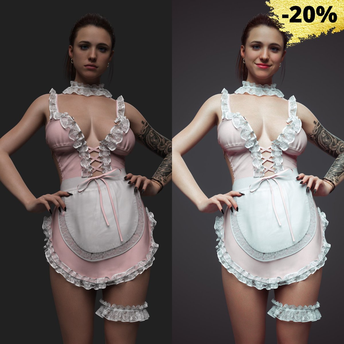 Enjoy THE BUNDLE SPECIAL OFFER  Female Girl Naked Sexy Hot Big Tits Big Breast Render Perfect Body