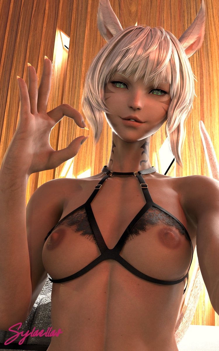 Quick render of this absolute ball of cuteness before going to sleep - Y shtola Y Shtola Render Cute Character
