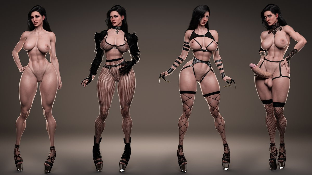 Yen Wallpaper Black Heart Ciri (The Witcher) Yennefer di Vengerberg Nsfw