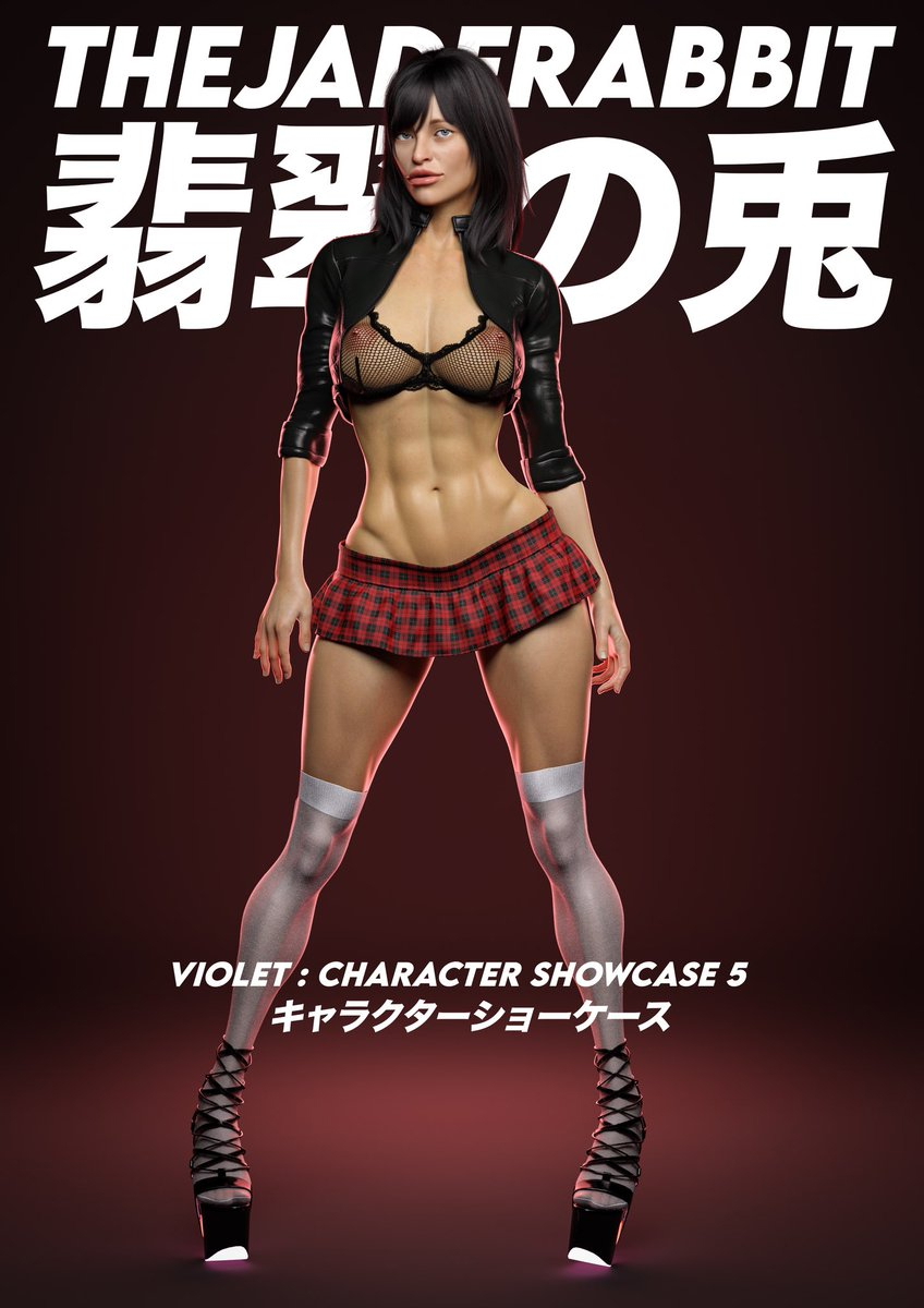The Jade Rabbit Character Showcase 5 Violet Violet Girl Nude Clothed Lingerie Futa Pinup