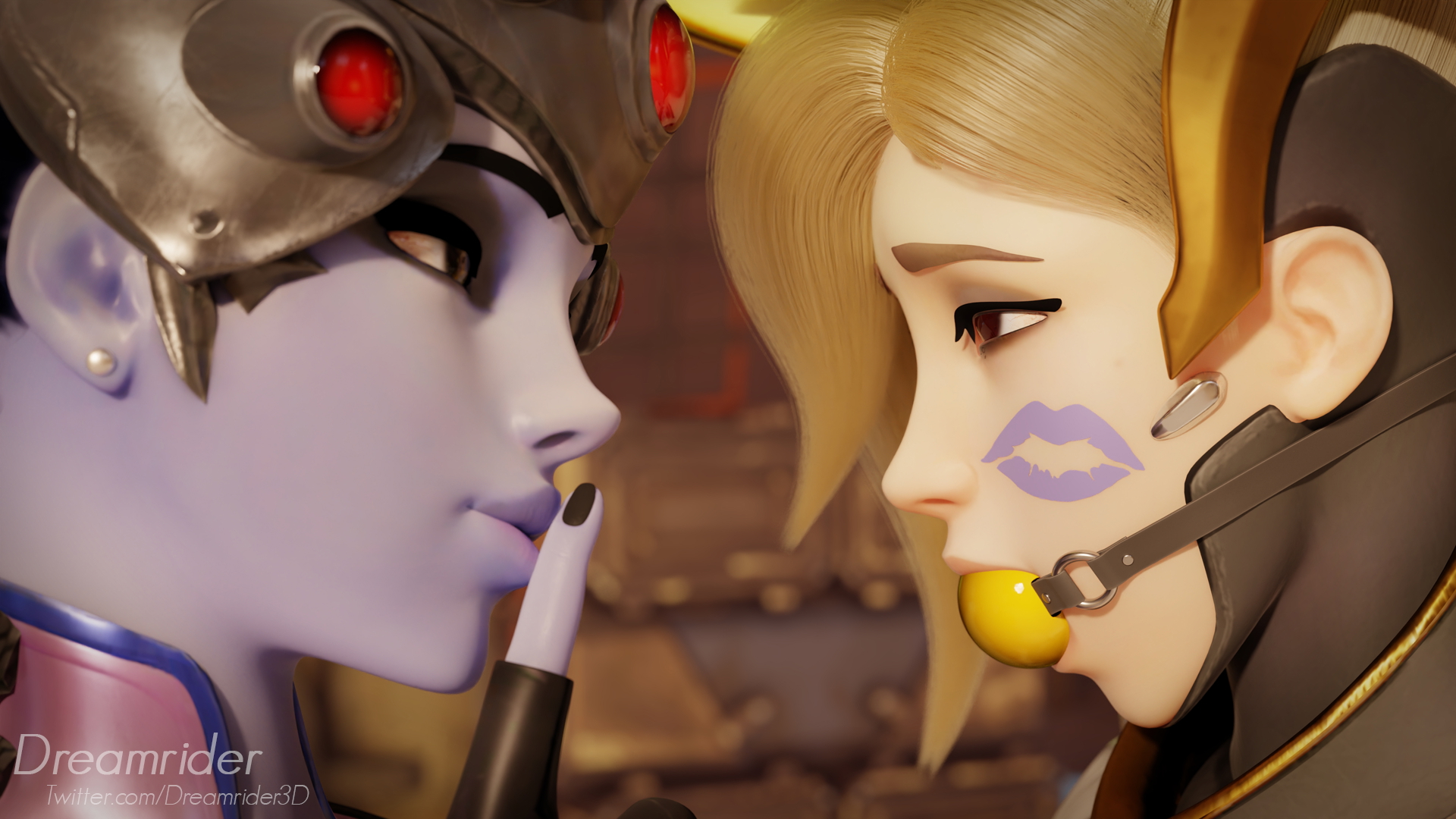 Captured Angel Mercy Overwatch Widowmaker 3d Porn Bondage Spread Legs Butt plug Butt Hole Sex Machine Fuck Toy Dildo Pussy Insertion Mouth Taped 5