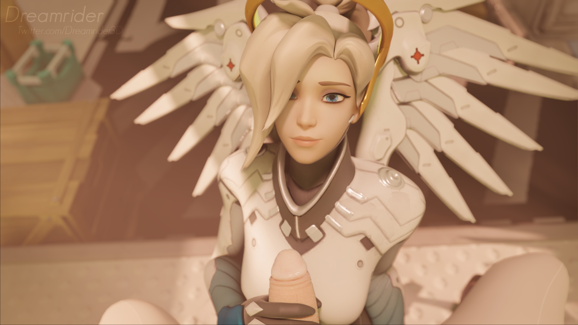 Strange way of healing your teammates but it'll work alright. Mercy Overwatch 3d Porn Handjob Masturbating Bwc Happy Face 2