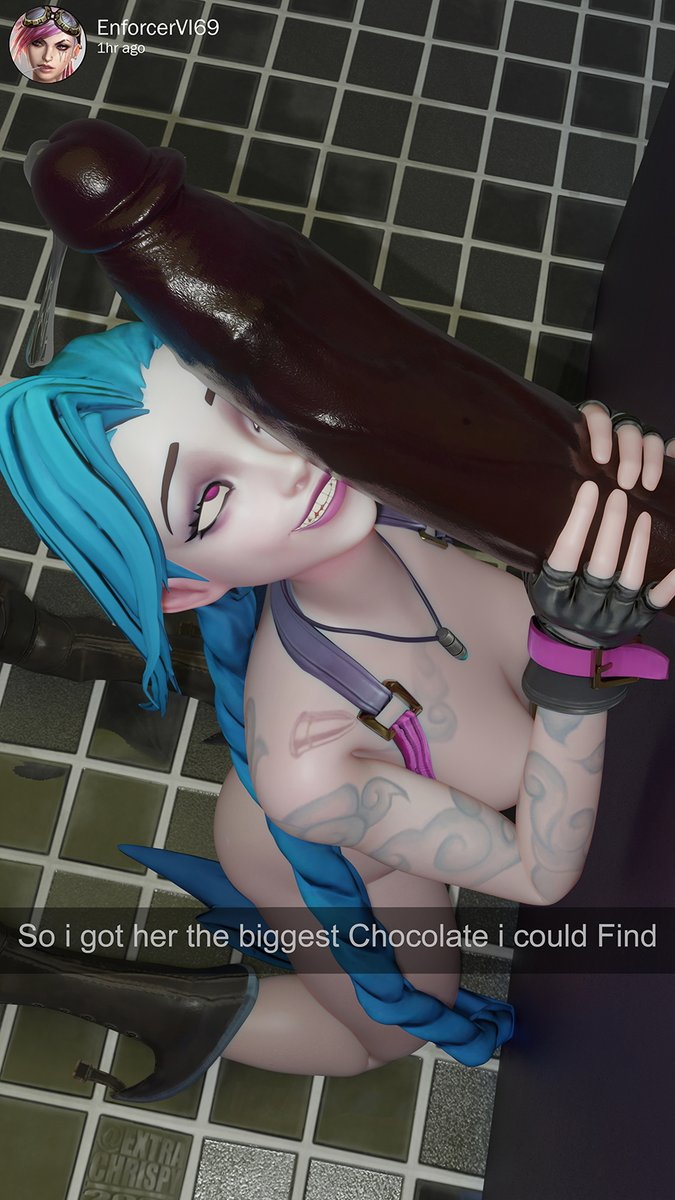 A Good Sister s Gift ^U^ Jinx Gift Blender3d Blendernsfw Blacked 3