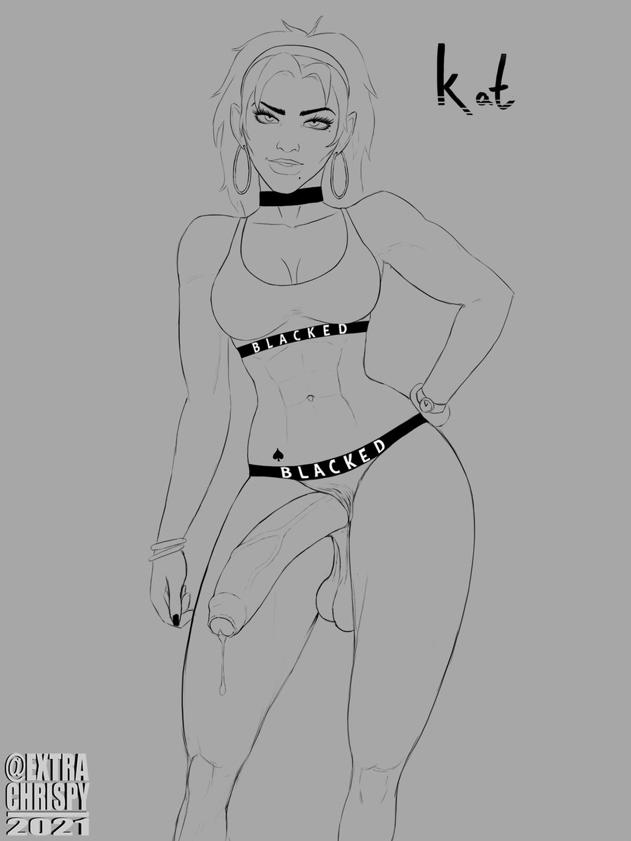 Meet My New Girl Kat  Futa Blacked Babe Character Drawing 2
