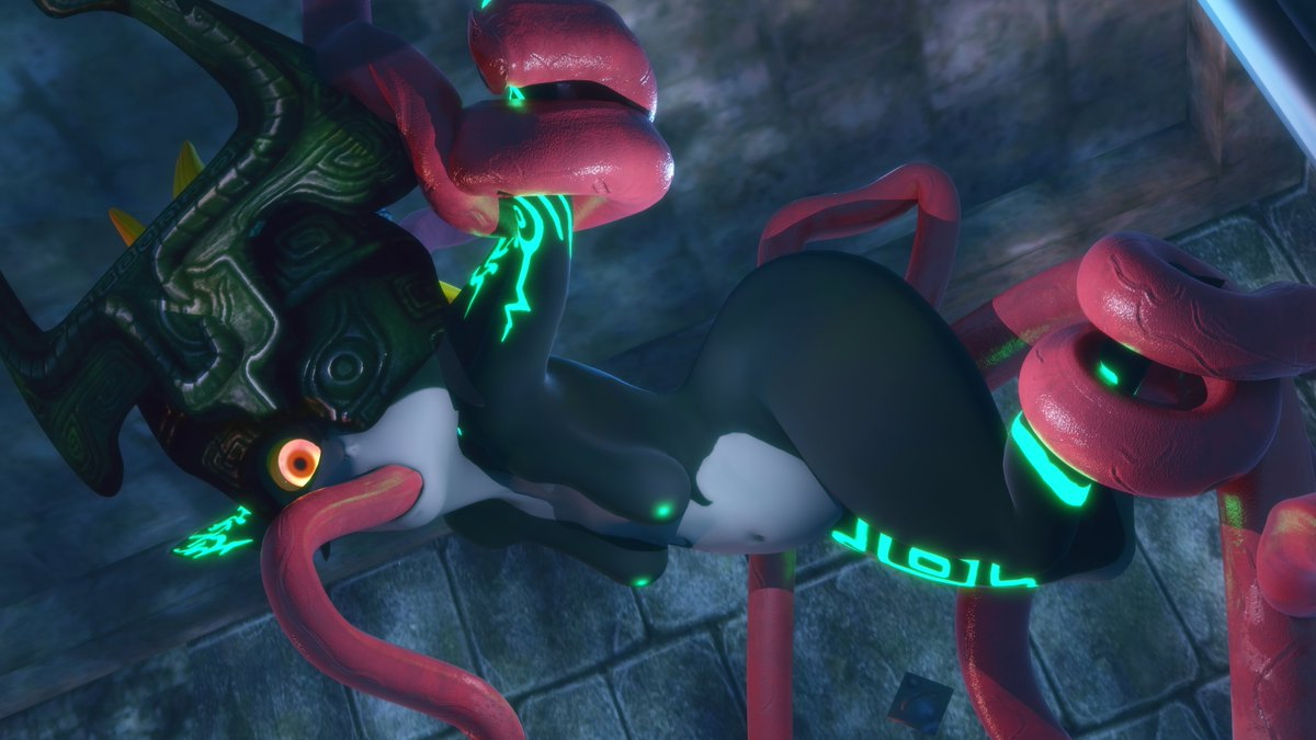 Heyo guys Got an image I worked on for a Patreon request here for you today Midna a having some tentacle fun it seems Hope you enjoy Model @tyviania Midna Tentacles Patreon