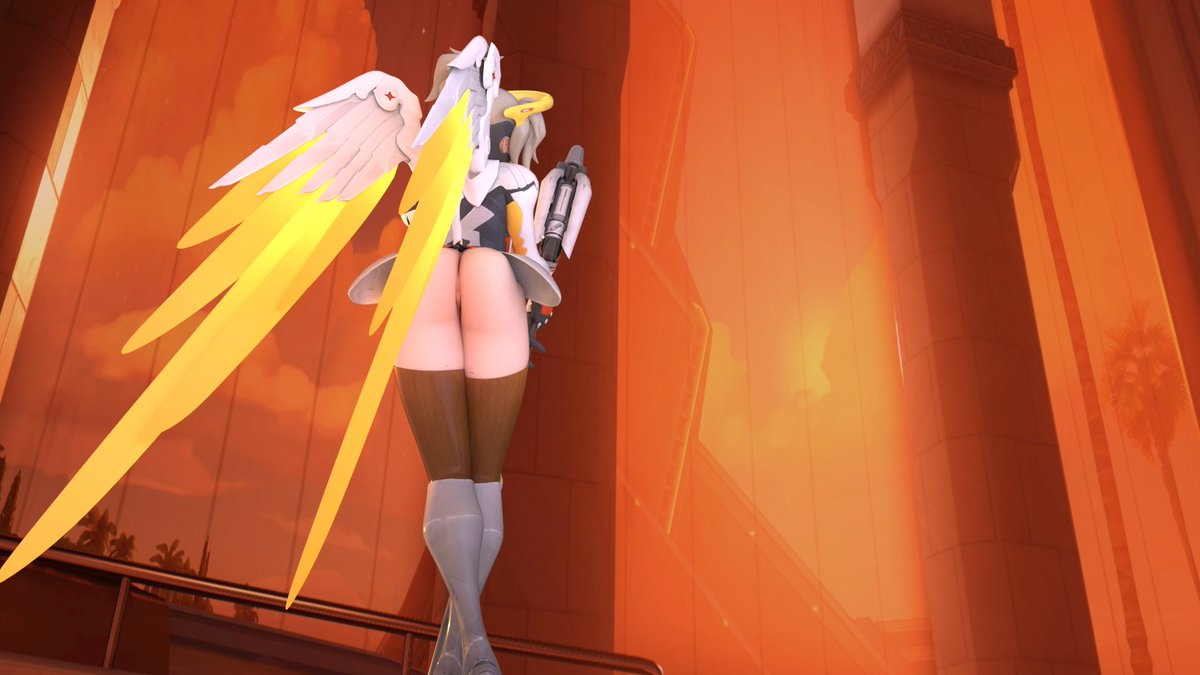 Mercy Pinup Poses Model Ellowas Mercy Pinup Model 3