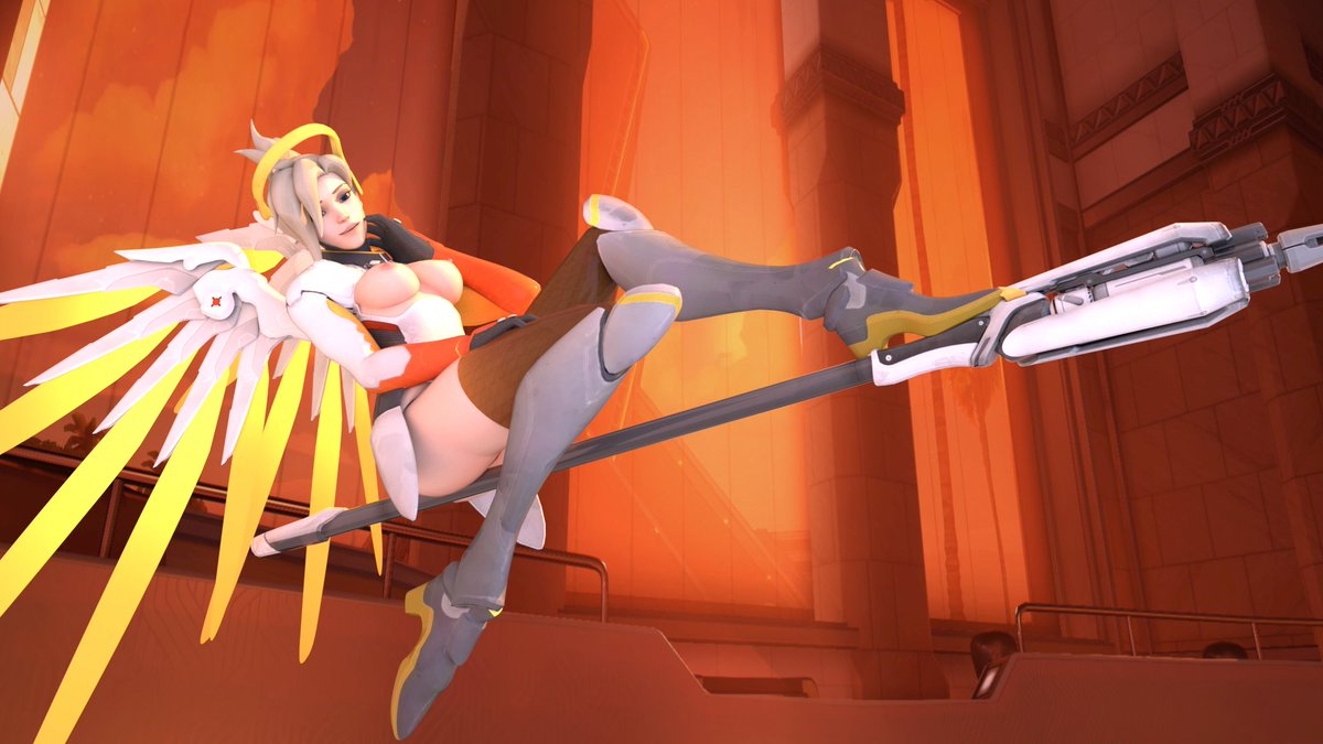 Mercy Pinup Poses Model Ellowas Mercy Pinup Model 4