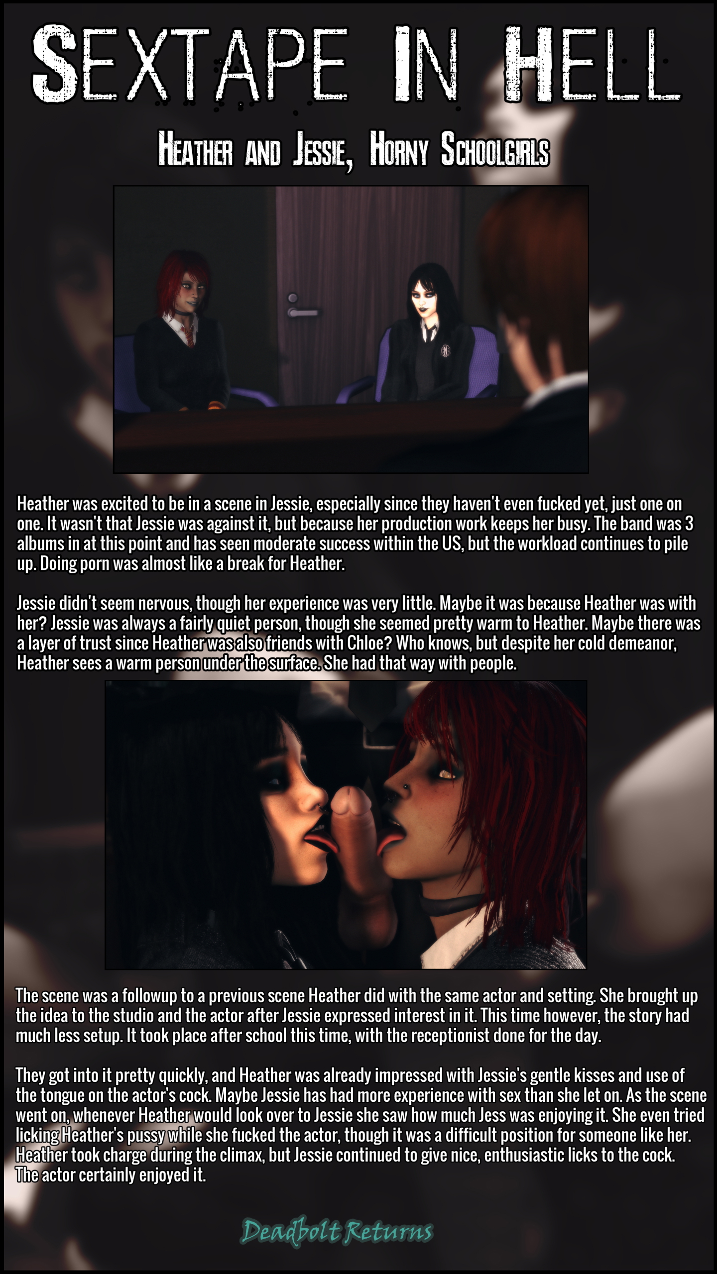 Heather Morrison and Jessie Deville  Horny Schoolgirls Heather Morrison Sextape In Hell Big Tittied Goth Girlfriend School Uniform Schoolgirl Rule 34 Nsfw Sfm Source Filmmaker 3d Porn
