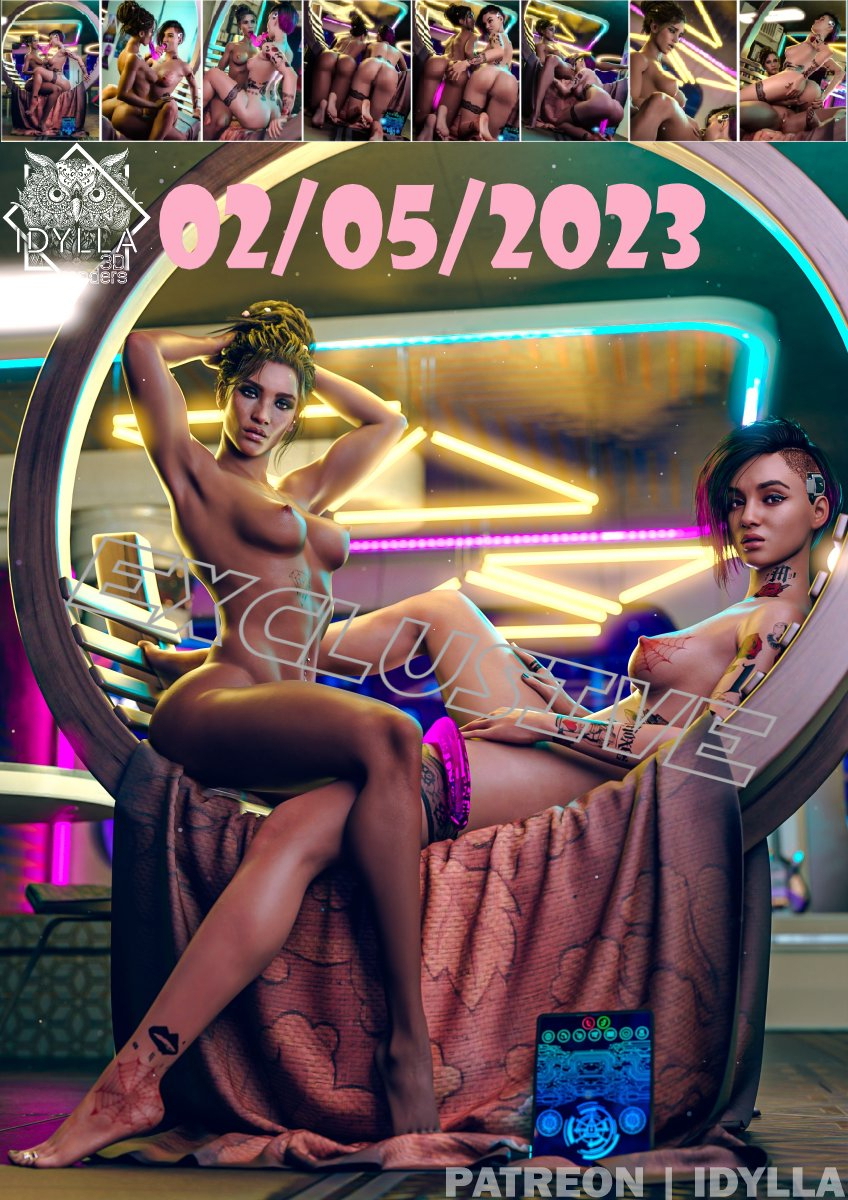 Exclusive monthly renders of Panam and Judy 💋👀 Panam Judy Render Patreon Game