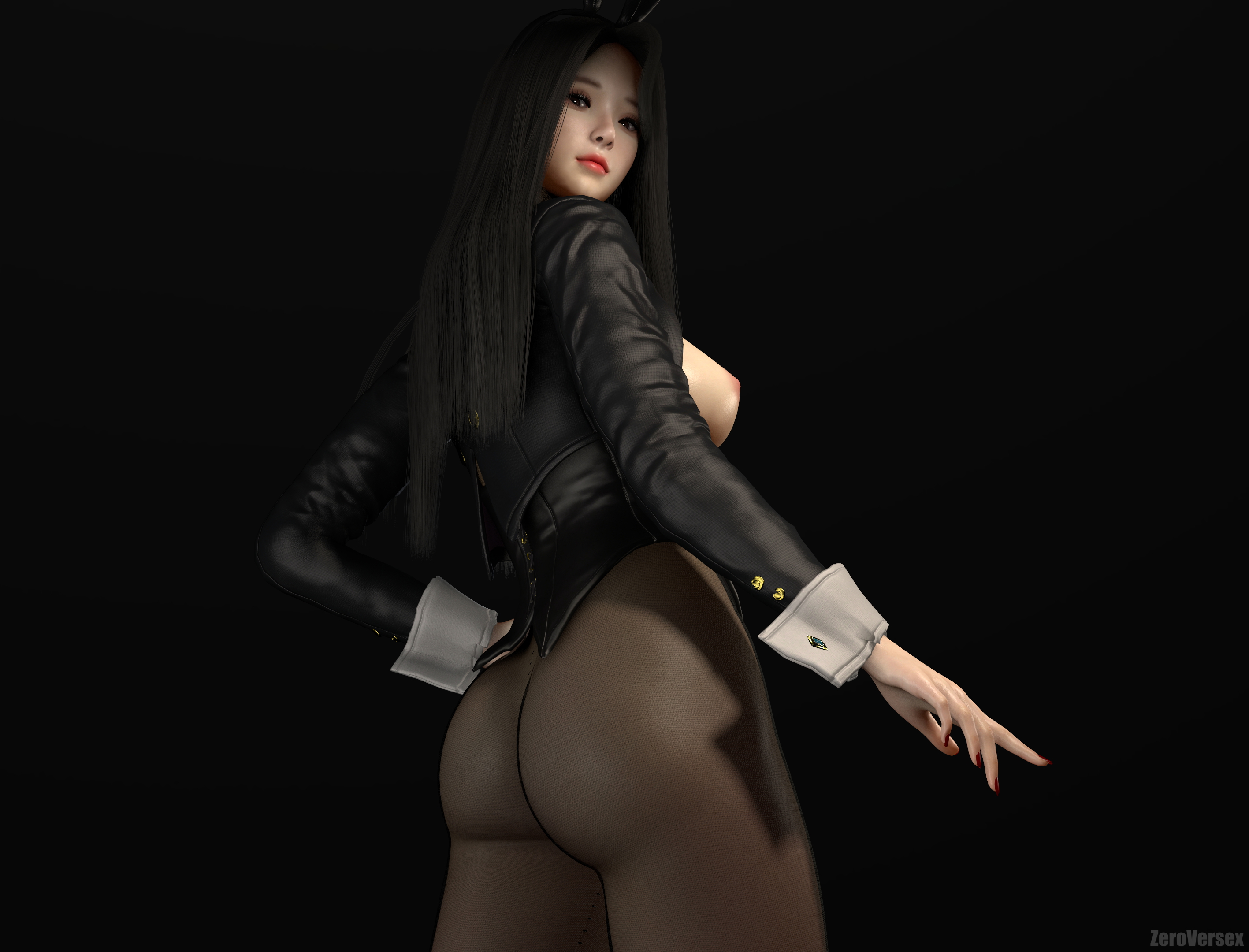 Zoe Sexy Asian Original Original Character Asian Bunny Bunny Suit Interracial Bbc 2