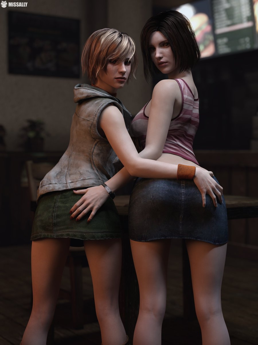 Eileen Galvin and Heather Mason Silent Hill Concept Art  Horror Female Videogame Art