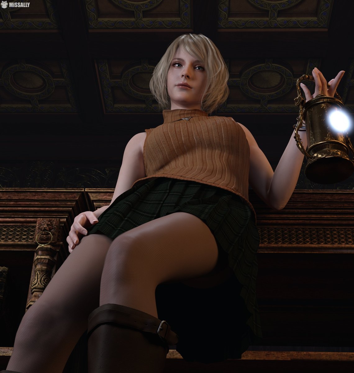 Ashley Graham Resident Evil-themed 3D Art  Horror Render Model Artistic 2