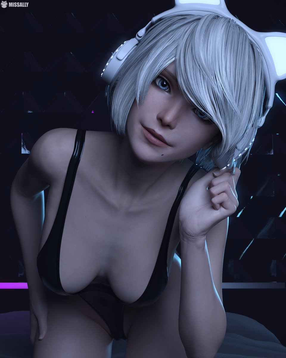 2B in NierAutomata Game - 3D Art DazStudio Daz3D DAZ  Fantasy