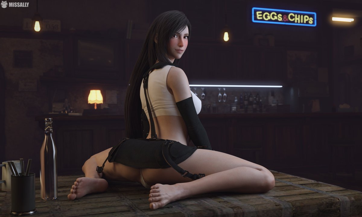 Tifa Lockhart Final Fantasy 3D Art Daz Studio Daz3D Daz MissAlly  Fantasy Character Game Model
