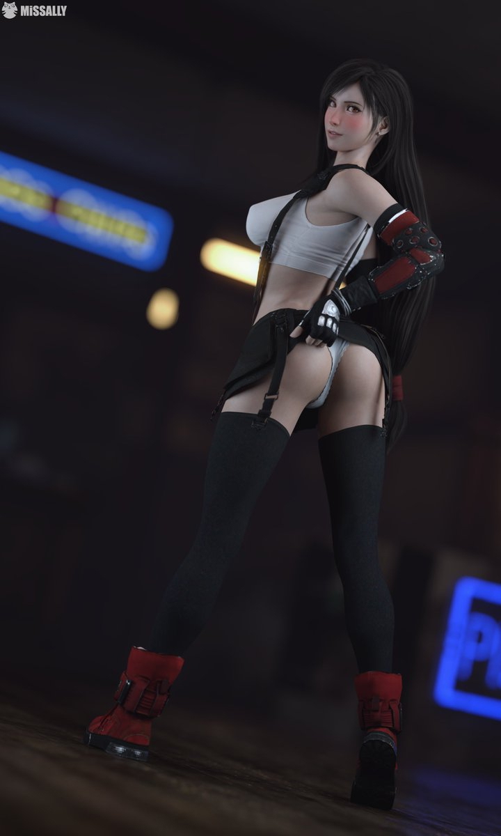 Tifa Lockhart Final Fantasy 3D Art Daz Studio Daz3D Daz MissAlly  Fantasy Character Art Videogame Render