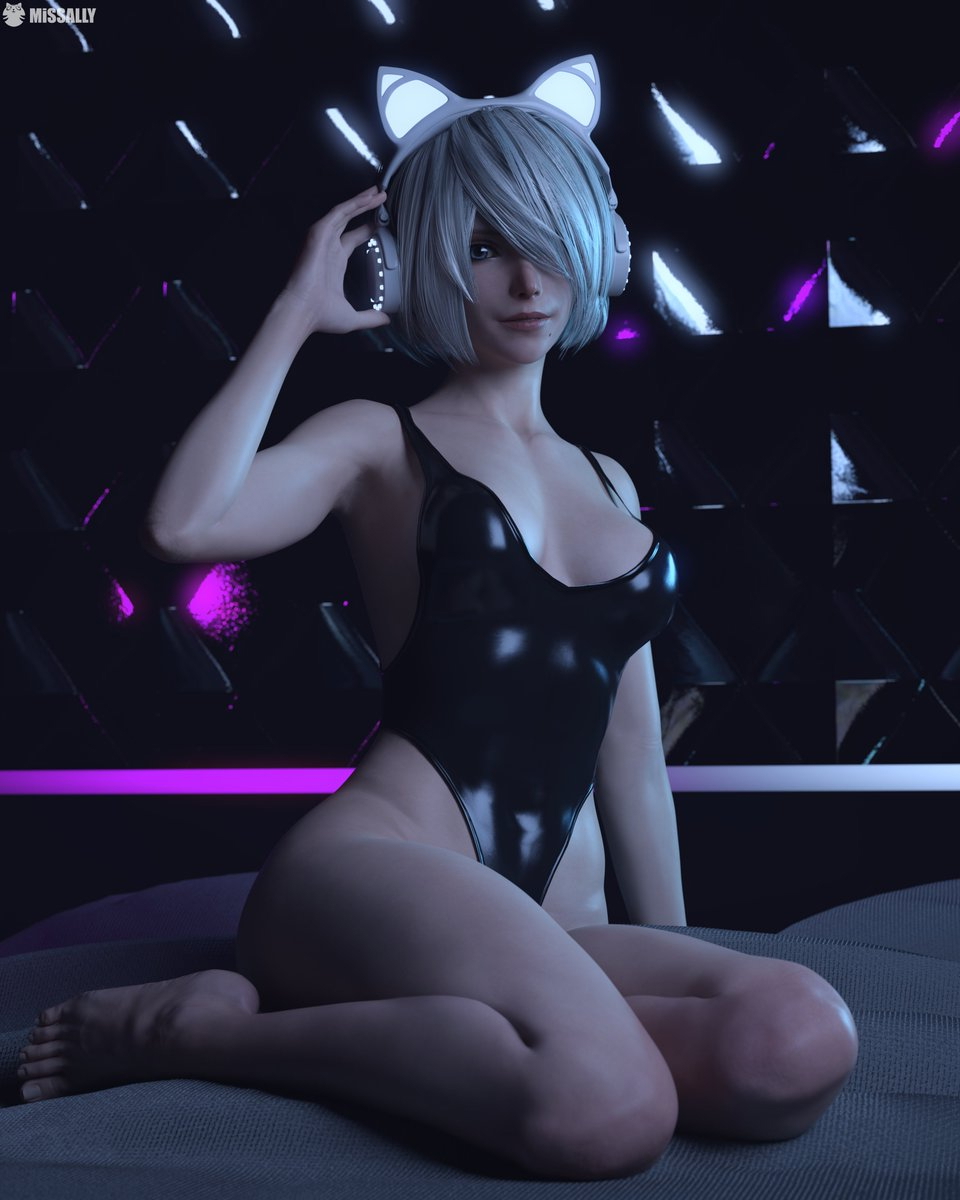 2B NierAutomata Game 3D Art DazStudio Daz3D DAZ  War Sci-fi