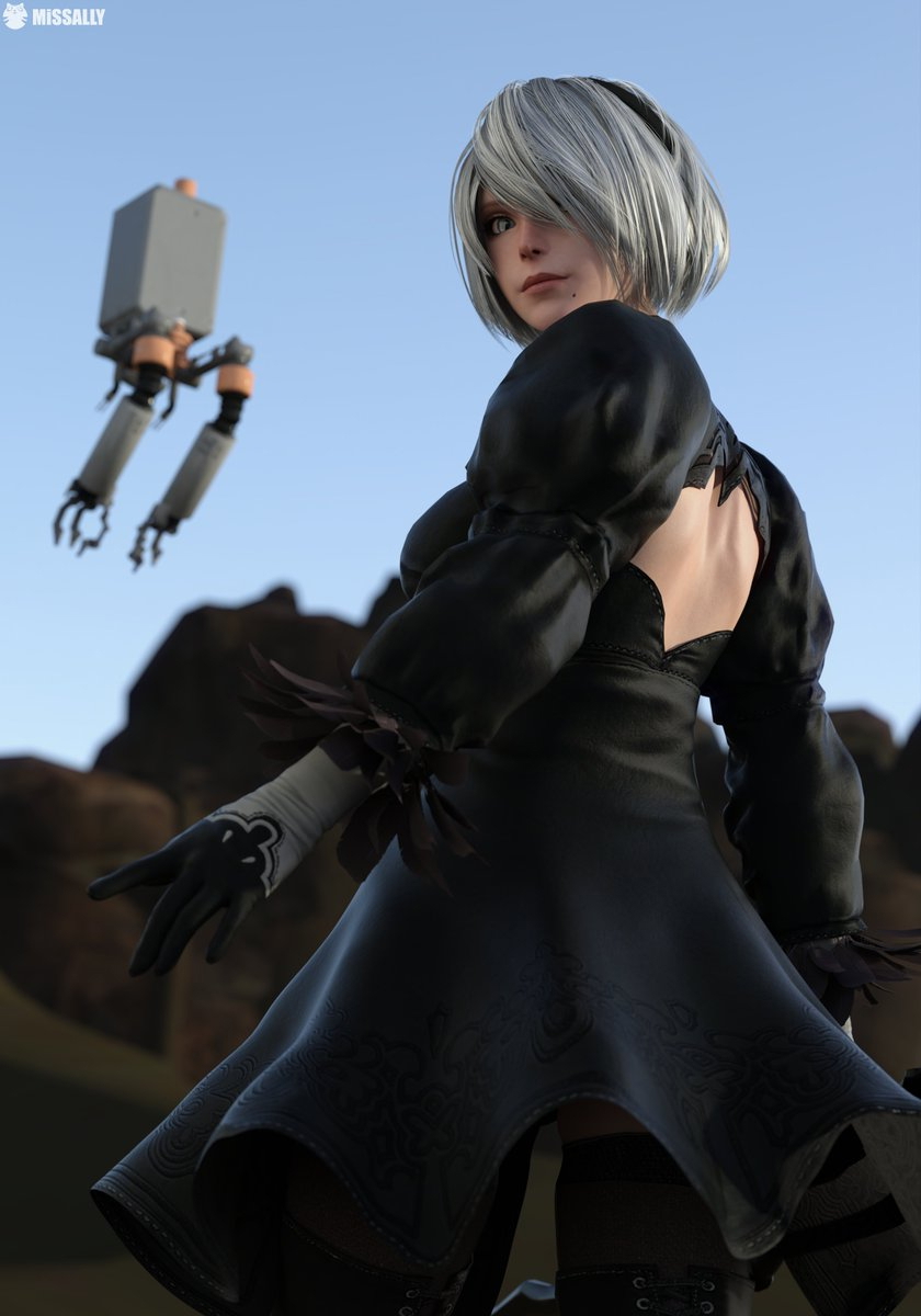 2B NierAutomata Game 3D Art DazStudio Daz3D DAZ  A2