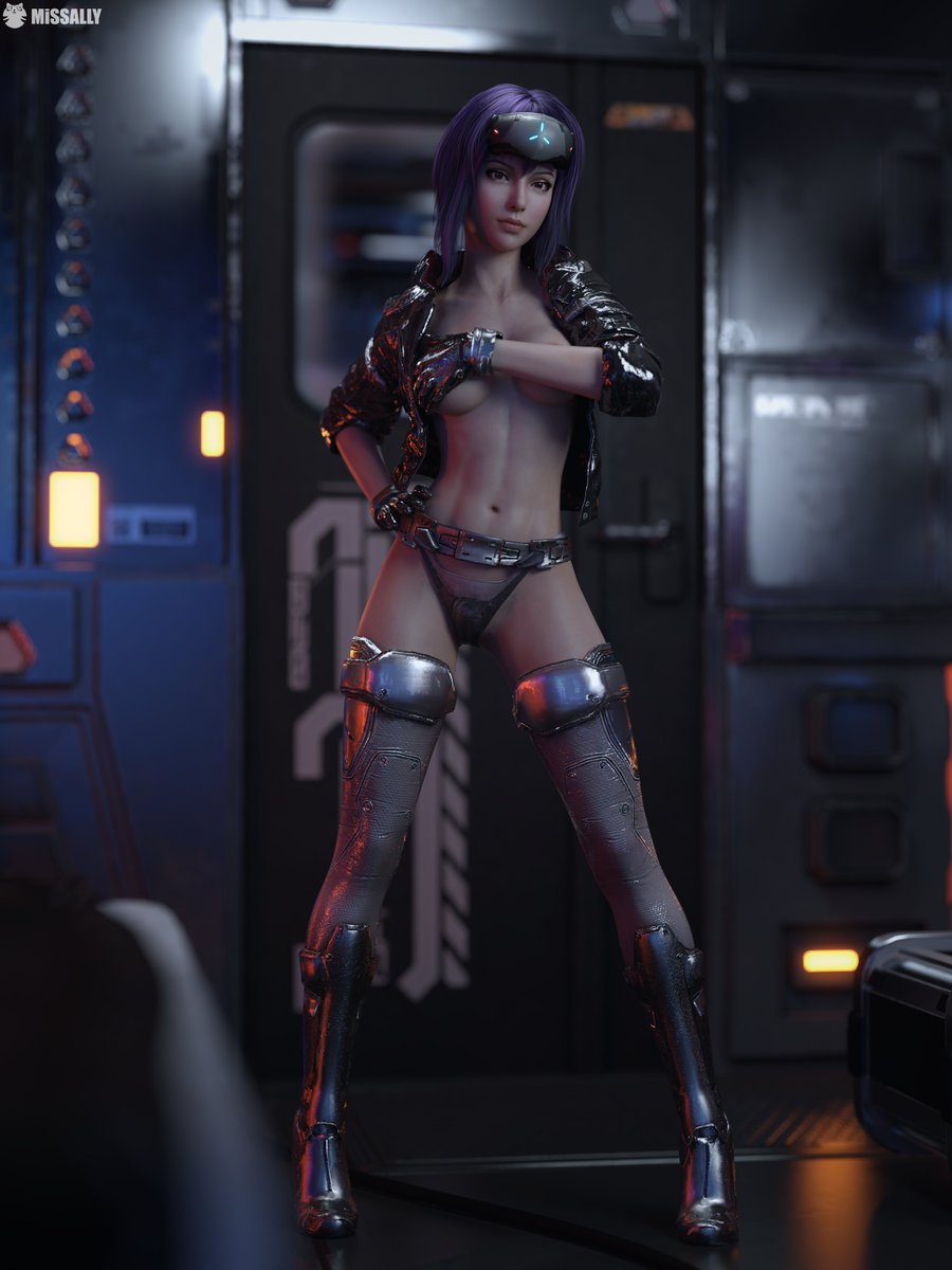Motoko Kusanagi Ghost in the shell  Cyberpunk Anime Cyborg 2