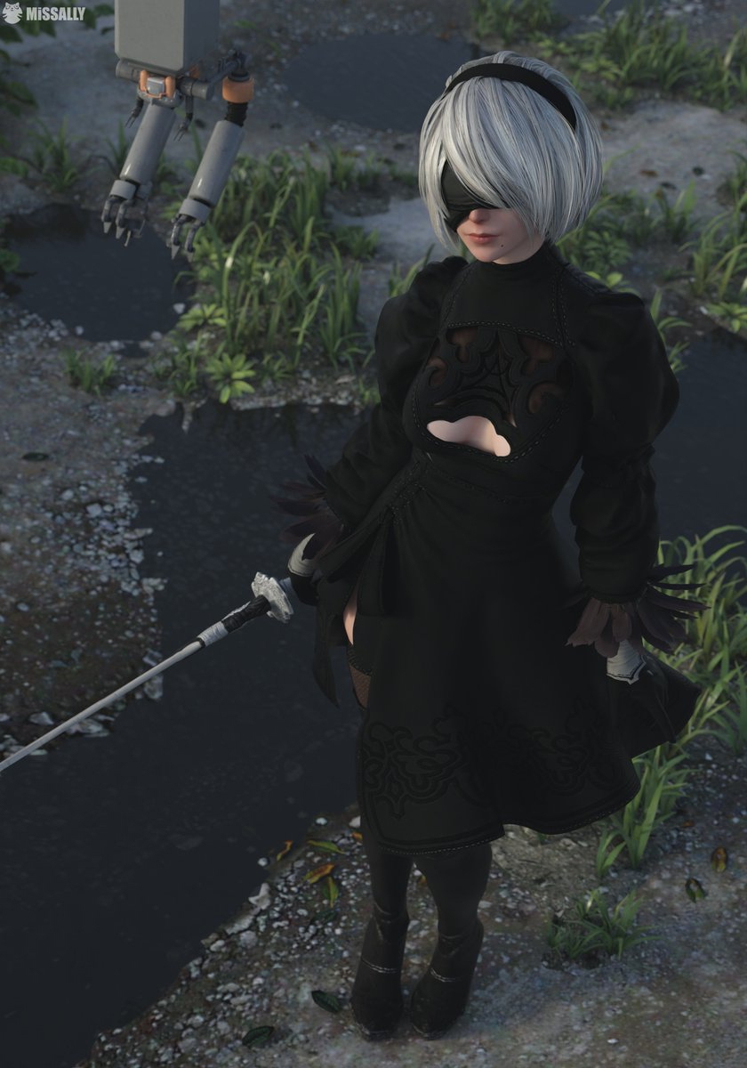 2B NierAutomata art 3D DazStudio Daz3D DAZ  Sci-fi