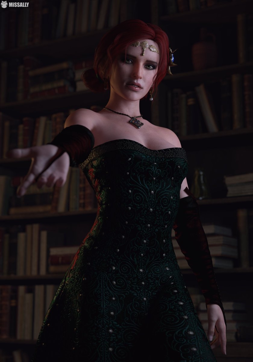 Triss Merigold The Witcher Mage Sorceress Fantasy Red head Magic