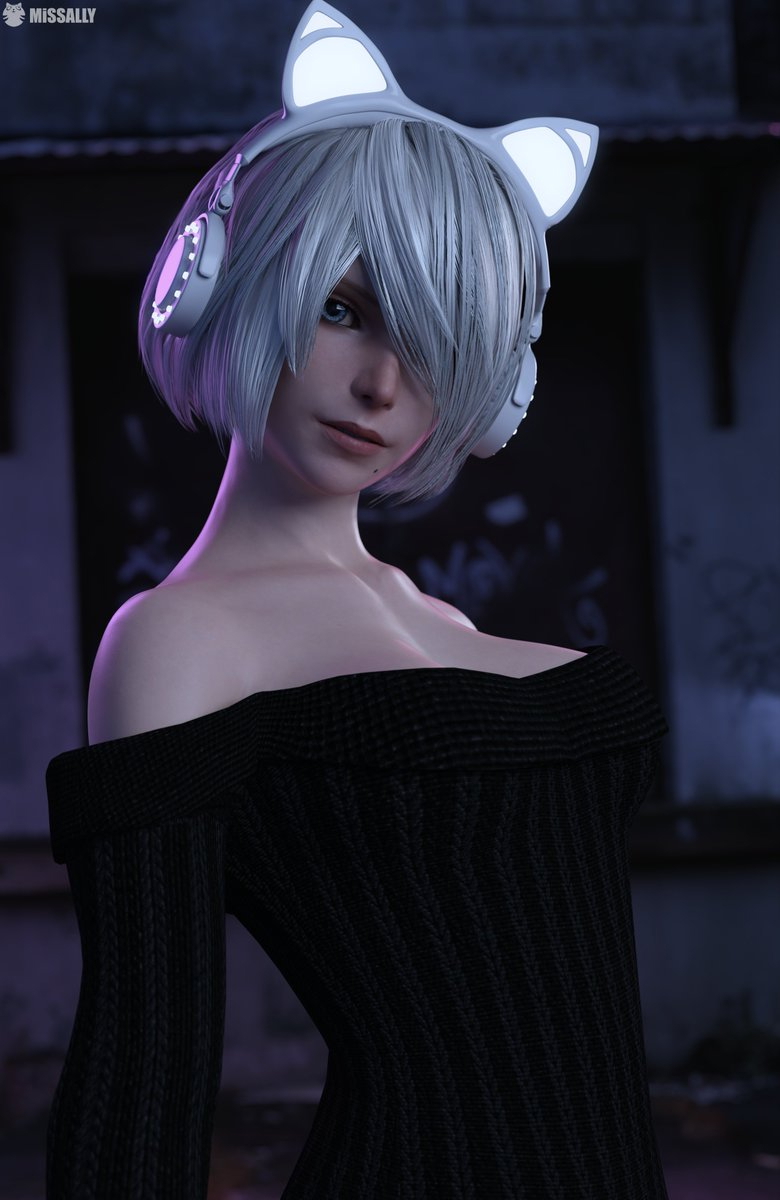 2B Nier Automata Game 3D Art Daz Studio Daz3D DAZ Yorha 9s A2 Commander