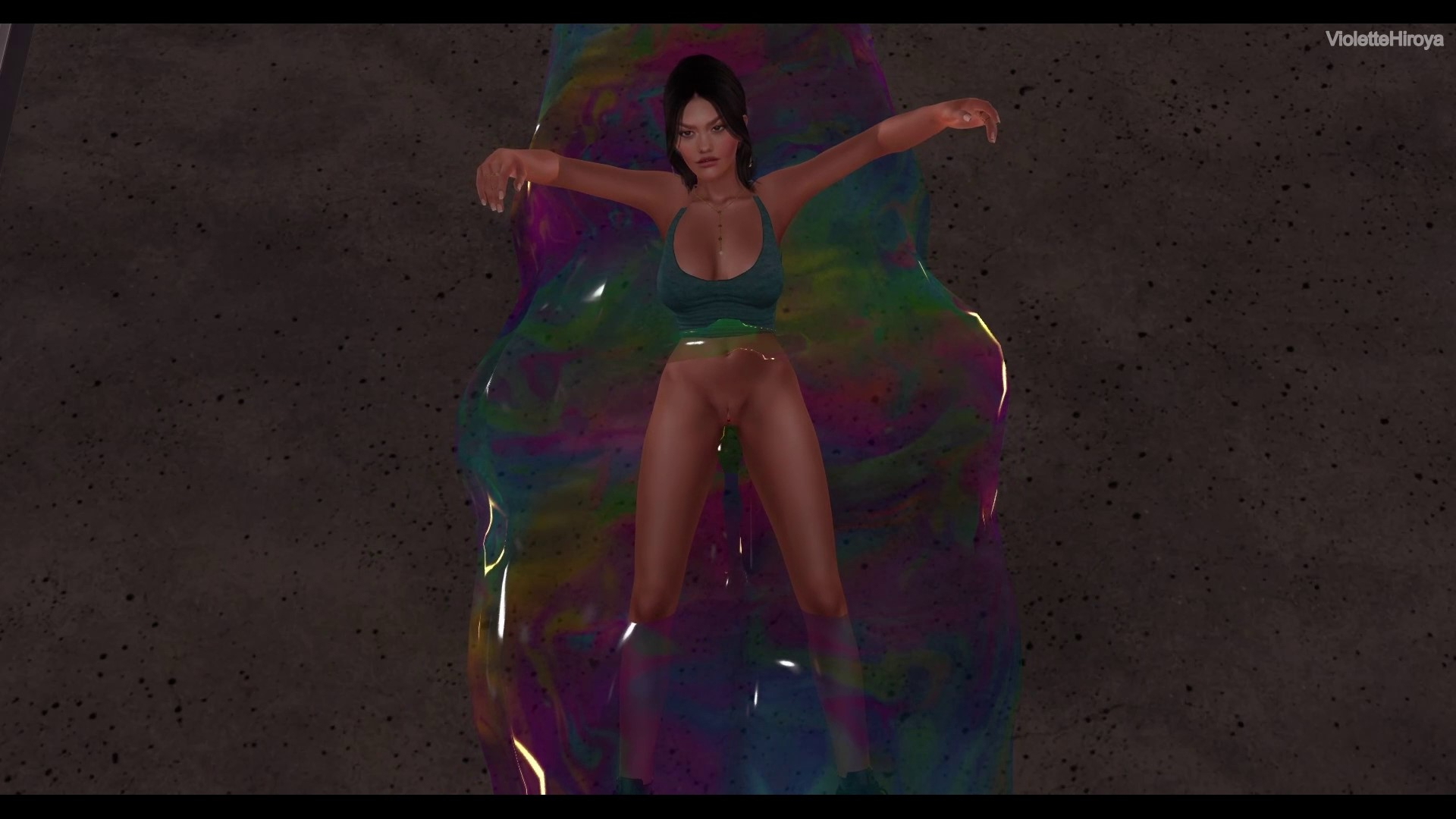 Lara at the Anael mines with the monsters