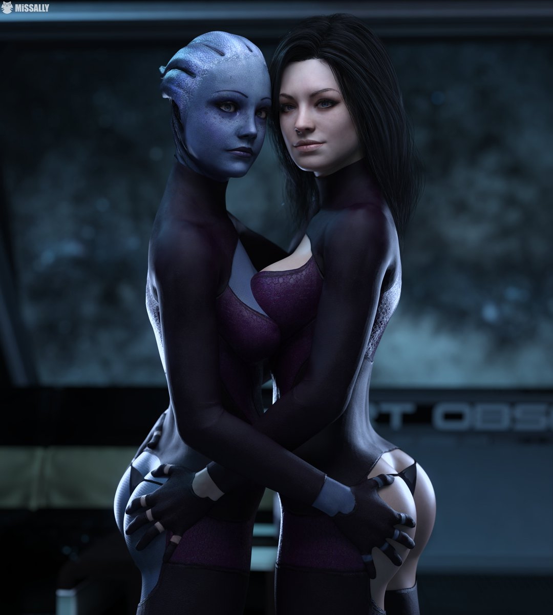 Liara T Soni and Miranda Lawson in Mass Effect Liara Miranda Lawson Mass Effect 