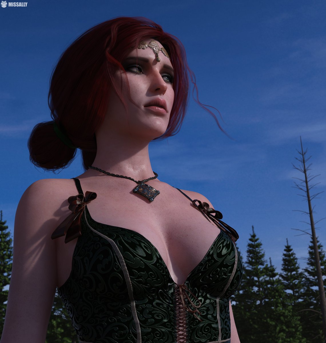 Triss Merigold The Witcher Sorceress Character Fantasy Magic Red head
