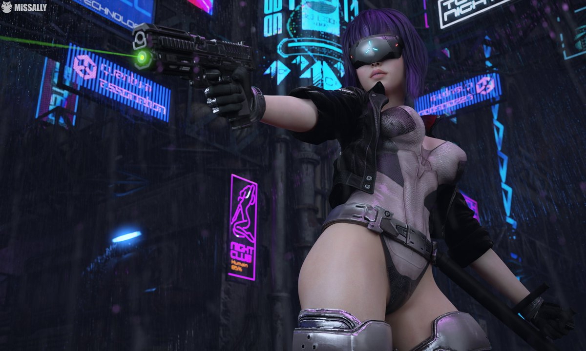 Motoko Kusanagi Ghost in the shell  Cyberpunk