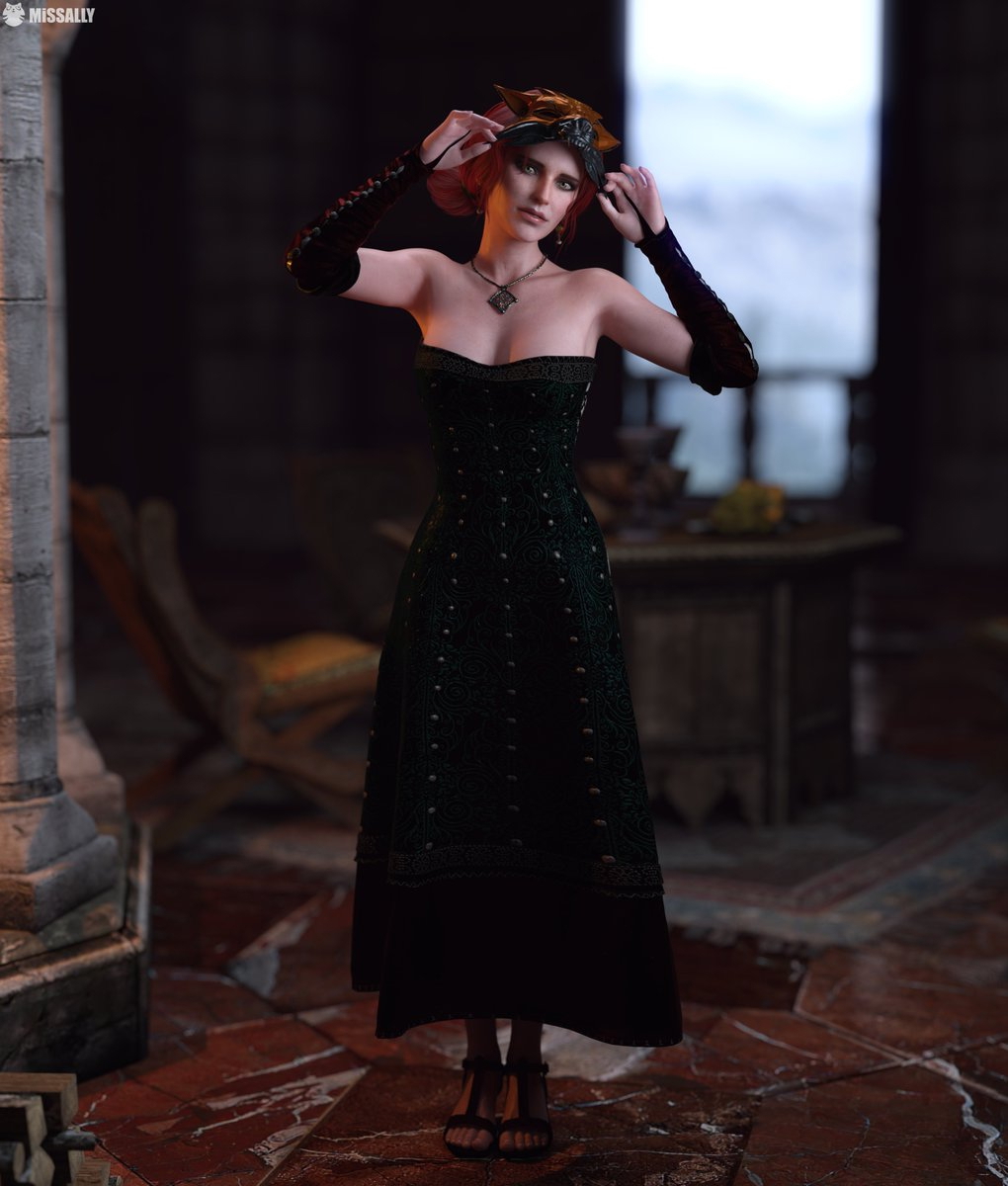 Triss Merigold The Witcher Sorceress Fantasy Magic Romance Red head