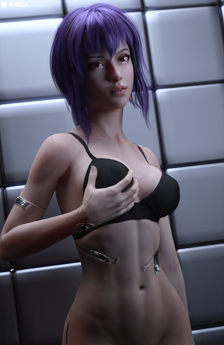 Motoko Kusanagi Ghost in the Shell  Cyberpunk Female Anime Android