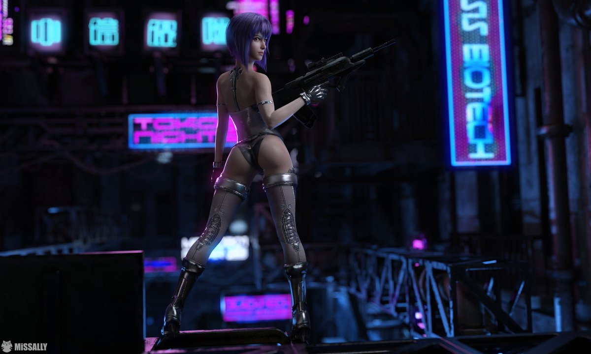 Motoko Kusanagi Ghost in the shell  Cyberpunk Anime 2