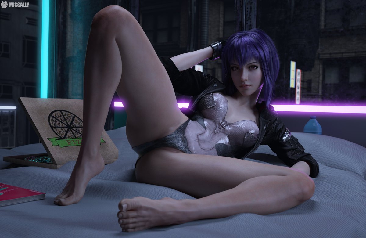 Motoko Kusanagi Ghost in the shell  Cyberpunk Anime Cyborg Police