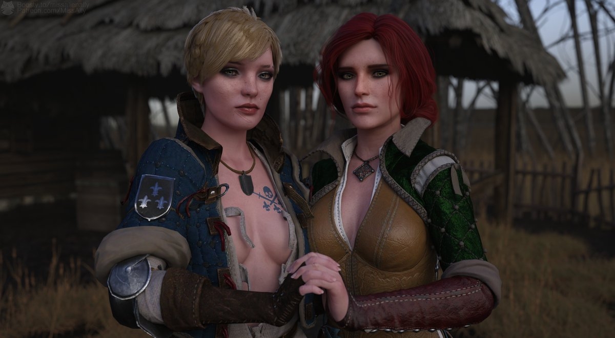 Bianca Ves and Triss Merigold The Witcher  Fantasy Strong Magic Romance