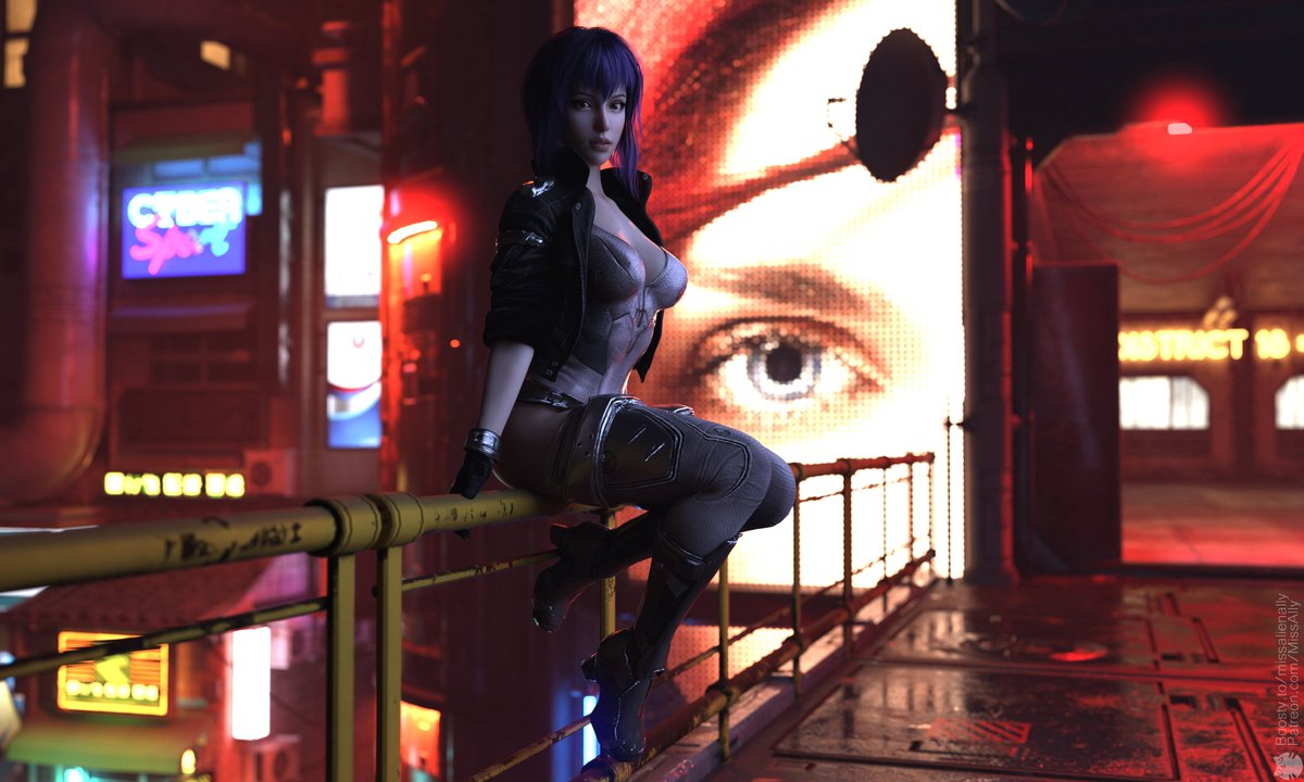 Motoko Kusanagi Ghost in the Shell  Art