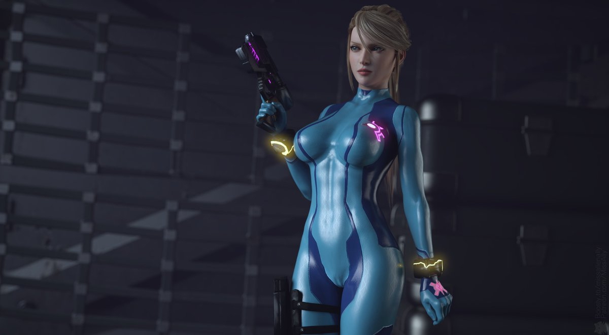 Samus Aran Metroid Game Art DazStudio Daz3D DAZ Samus Metroid Game Sci-fi Female