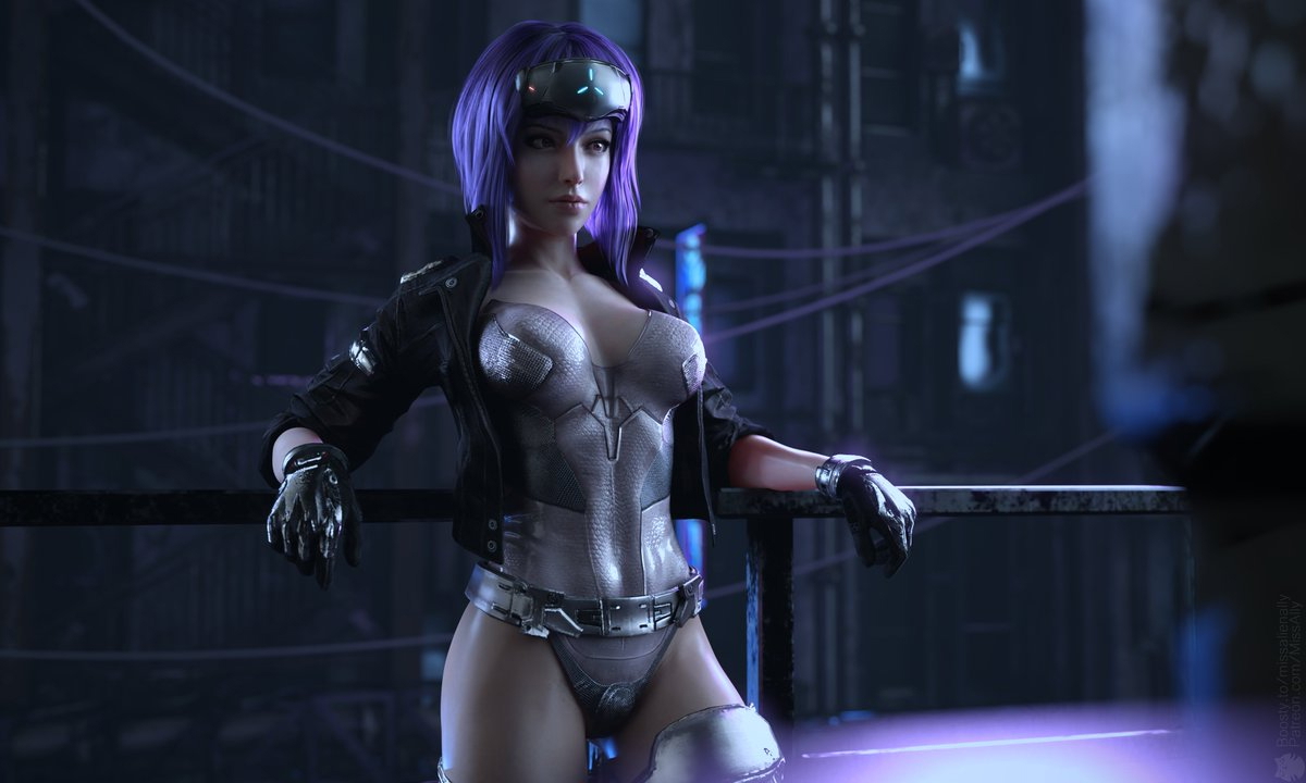Motoko Kusanagi Ghost in the Shell  Cyberpunk Warrior Android